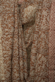 Brown Kota Doria Saree - SRBKDS304