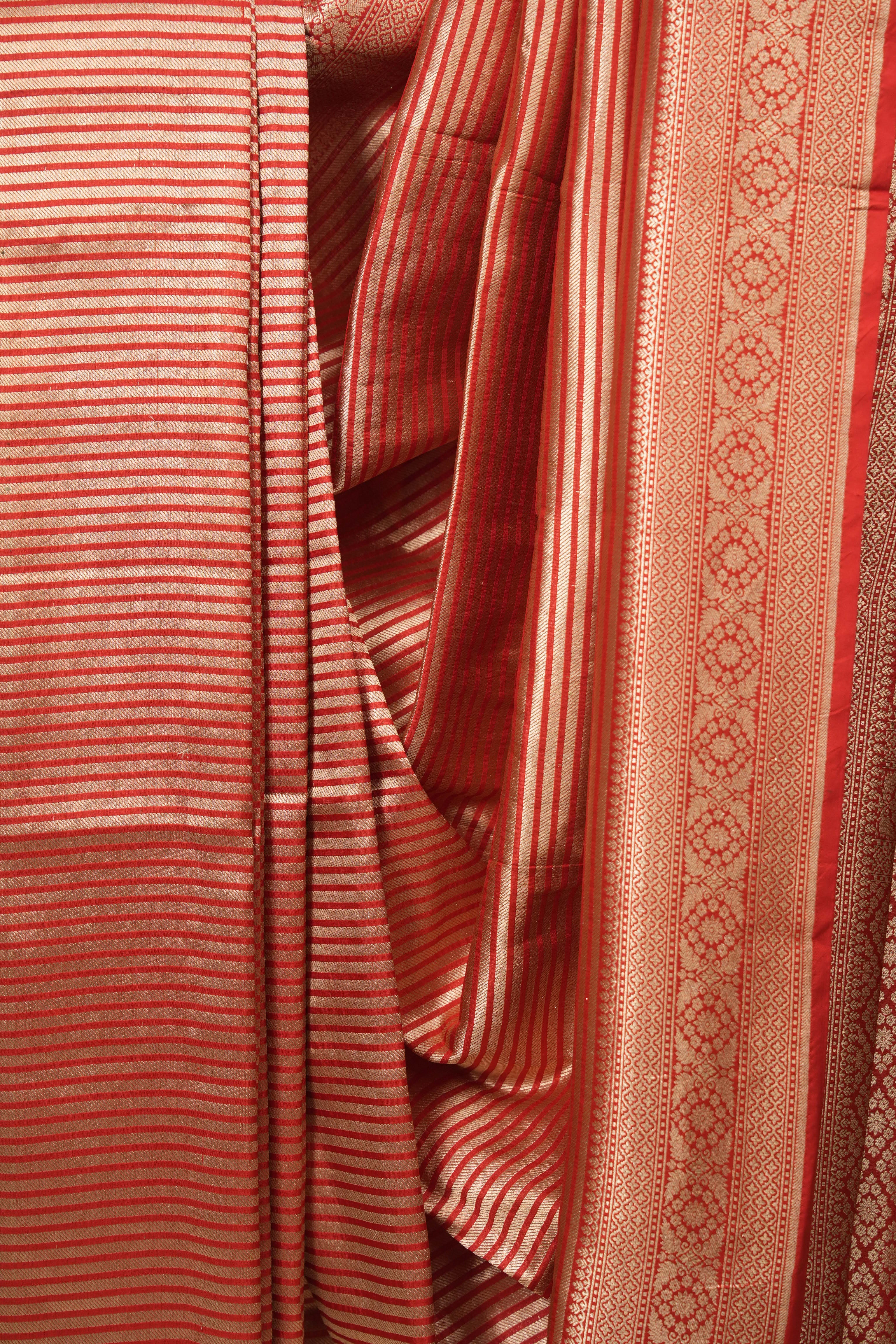 Red Banarasi Silk Saree - SRRBSS925