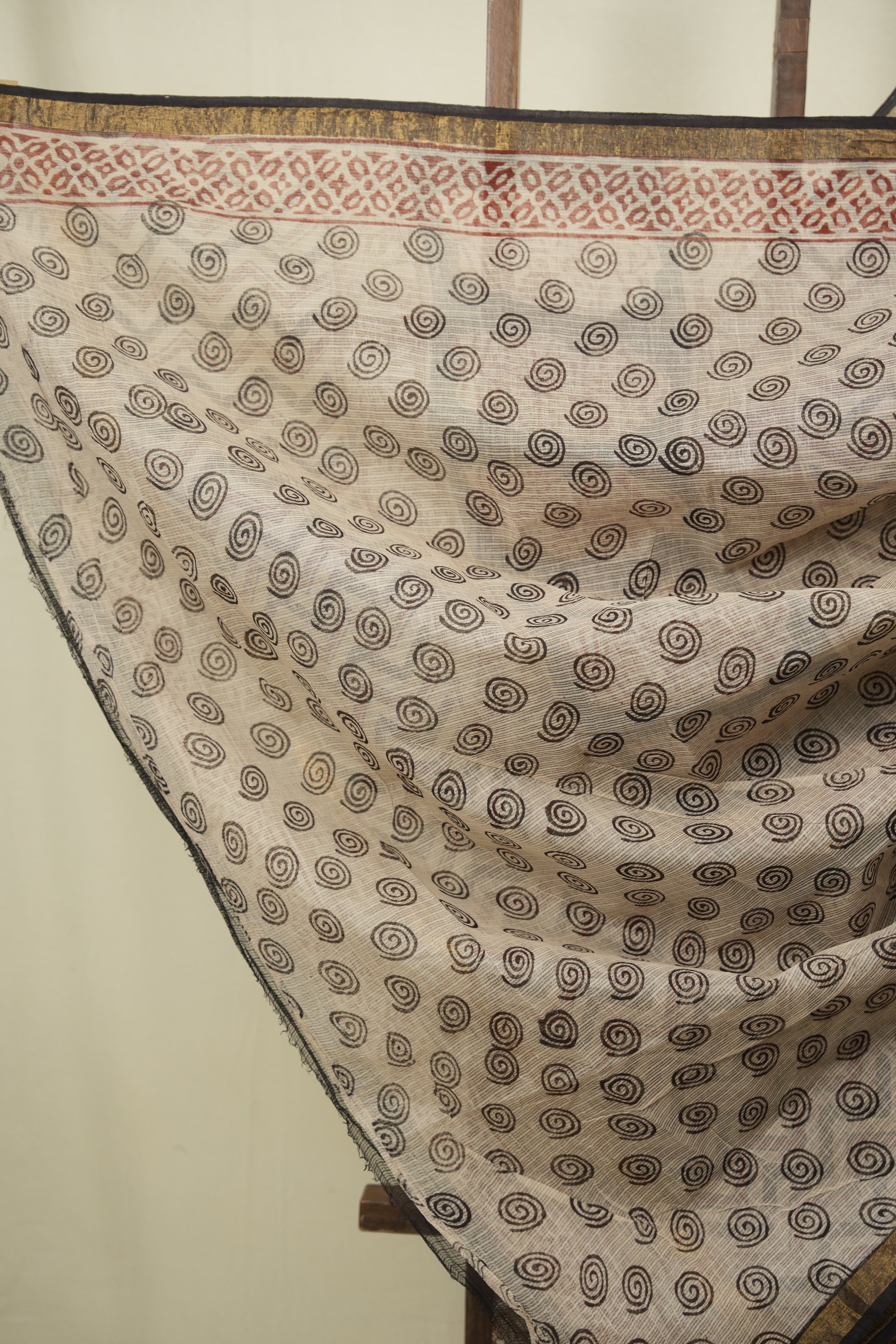 Brown Kota Doria Saree - SRBKDS304