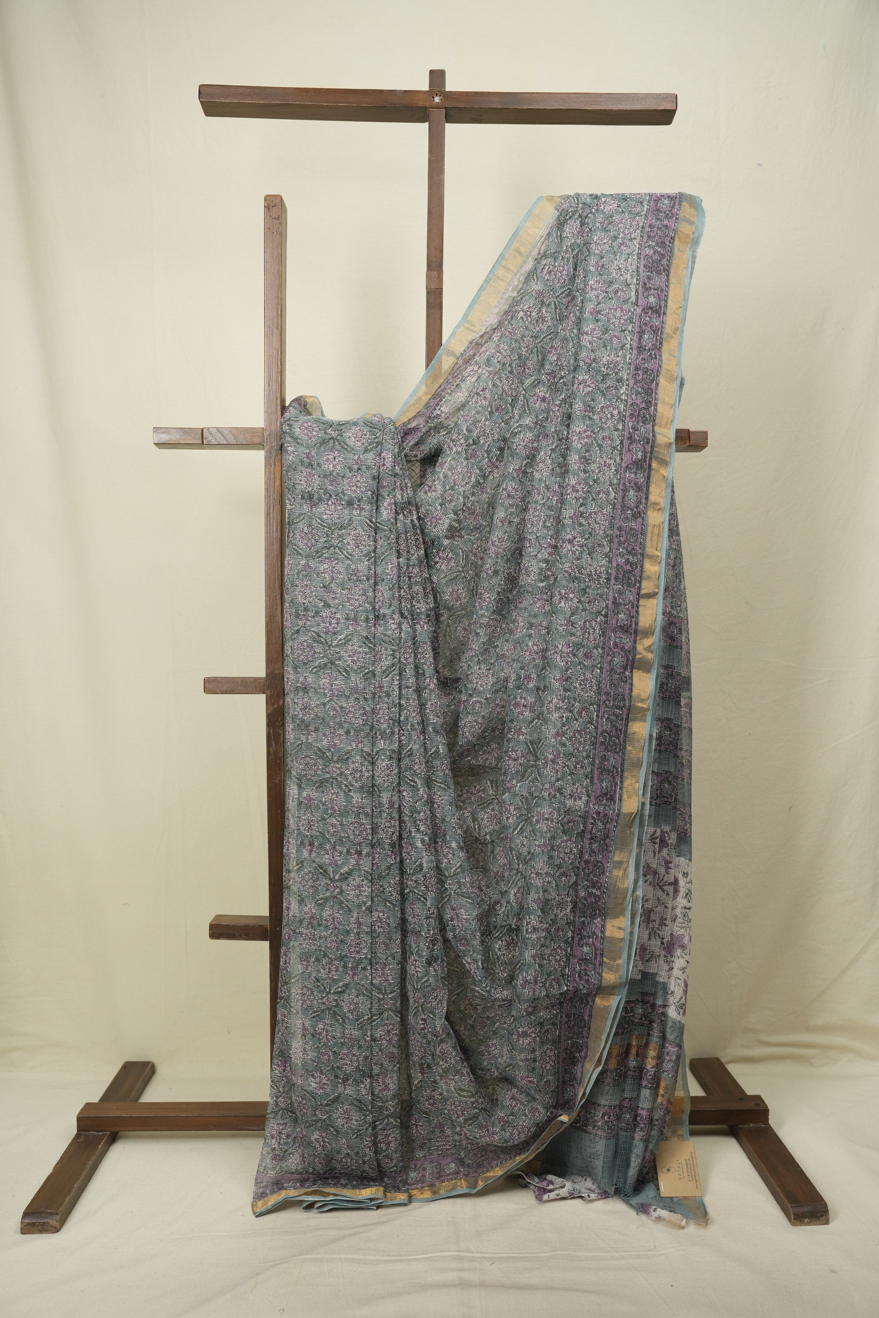 Light Blue Kota Doria Saree - SRLBKDS291