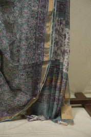 Light Blue Kota Doria Saree - SRLBKDS291