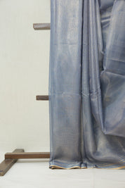 Aqua Blue Tissue Tussar Silk Saree - SRABTTSS477