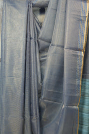 Aqua Blue Tissue Tussar Silk Saree - SRABTTSS477