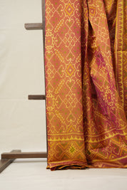 Dual Tone Pink Rajkot Patola Silk Saree - SRDTPRPSS491