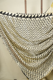 Cream HBP Modal Silk Saree - SRCMSS714