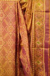 Dual Tone Pink Rajkot Patola Silk Saree - SRDTPRPSS491