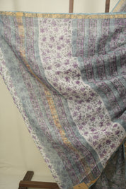 Light Blue Kota Doria Saree - SRLBKDS291