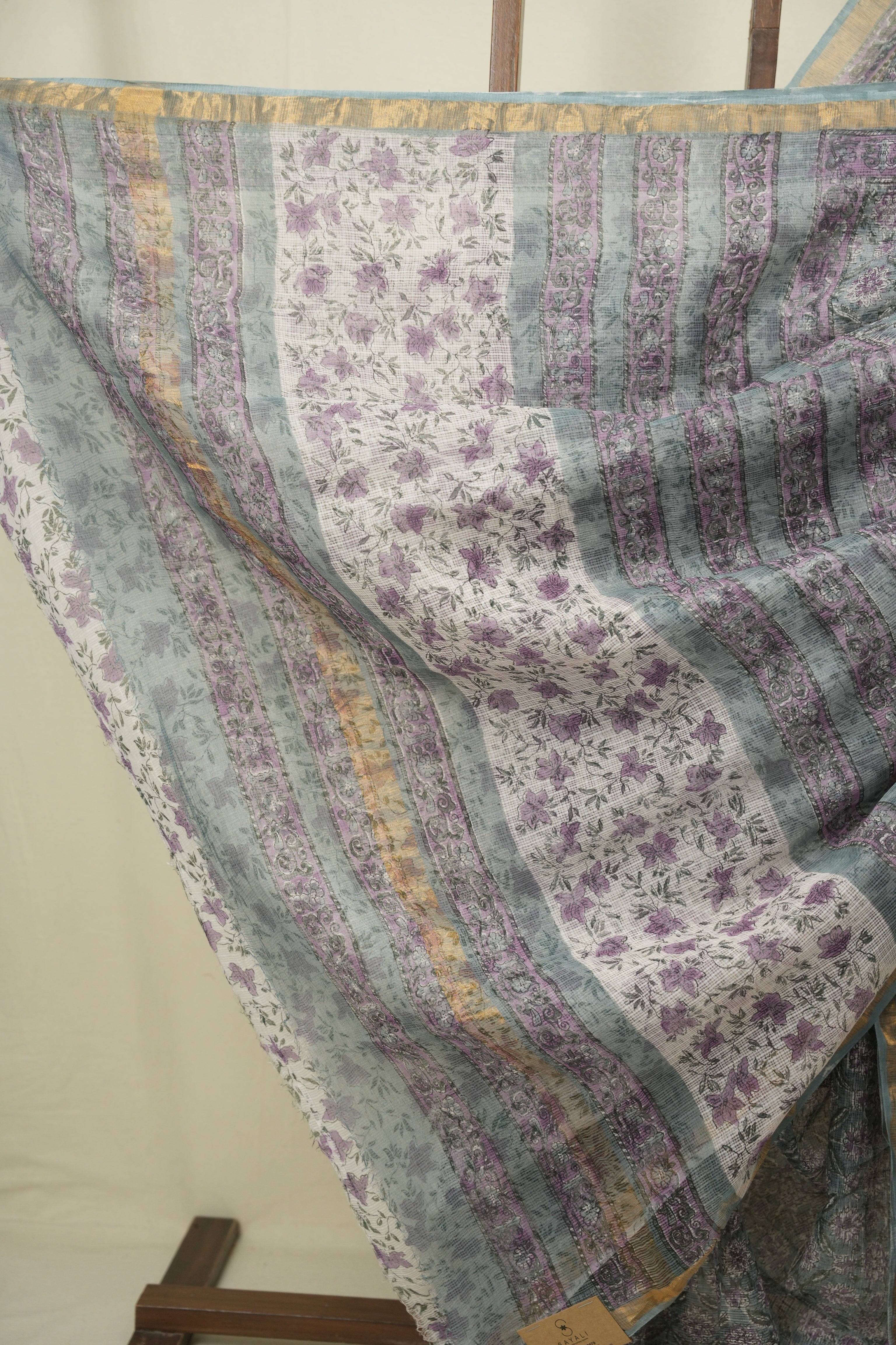 Light Blue Kota Doria Saree - SRLBKDS291