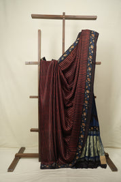 Brown- Red HBP Modal Silk Saree - SRBRMSS716