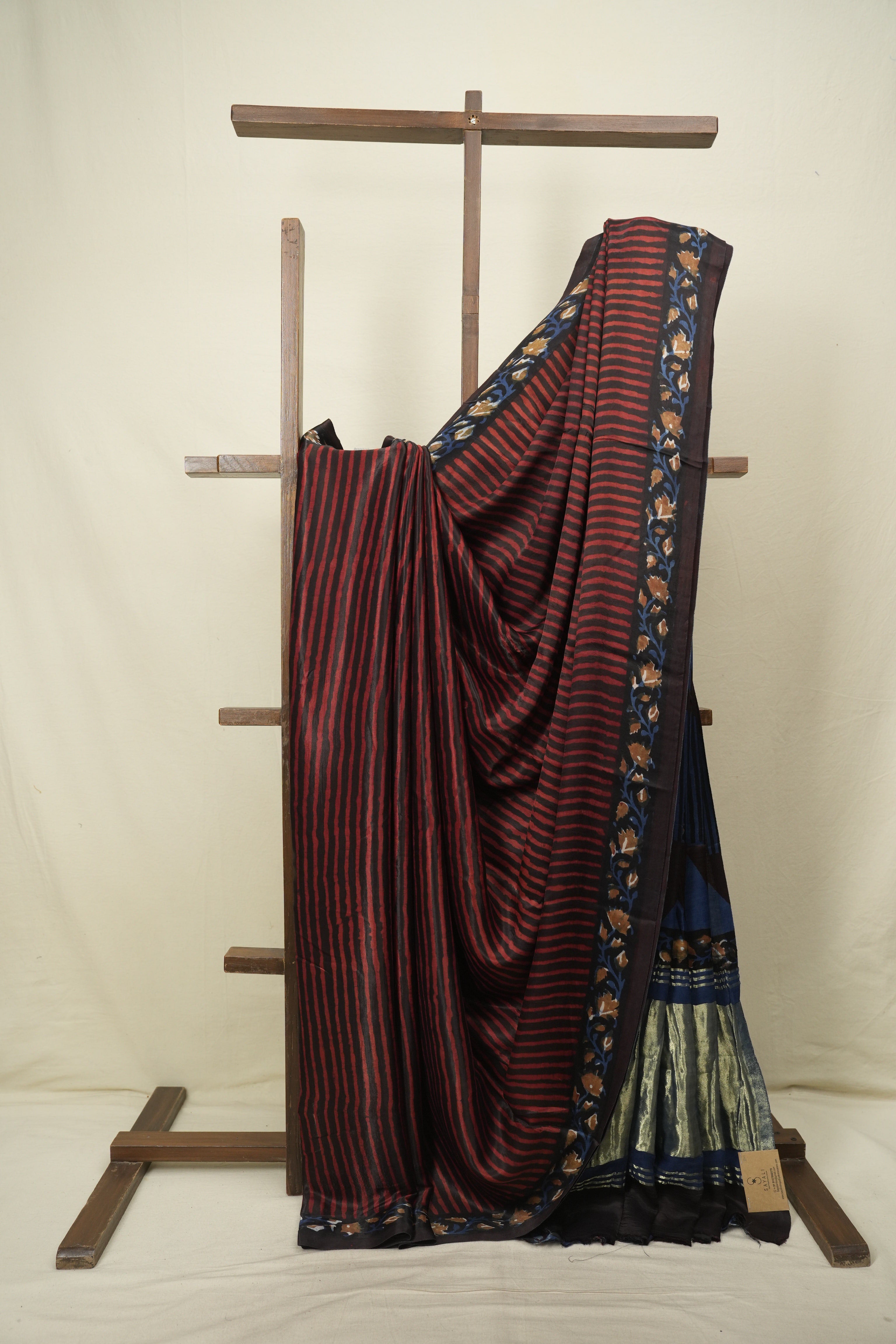 Brown- Red HBP Modal Silk Saree - SRBRMSS716