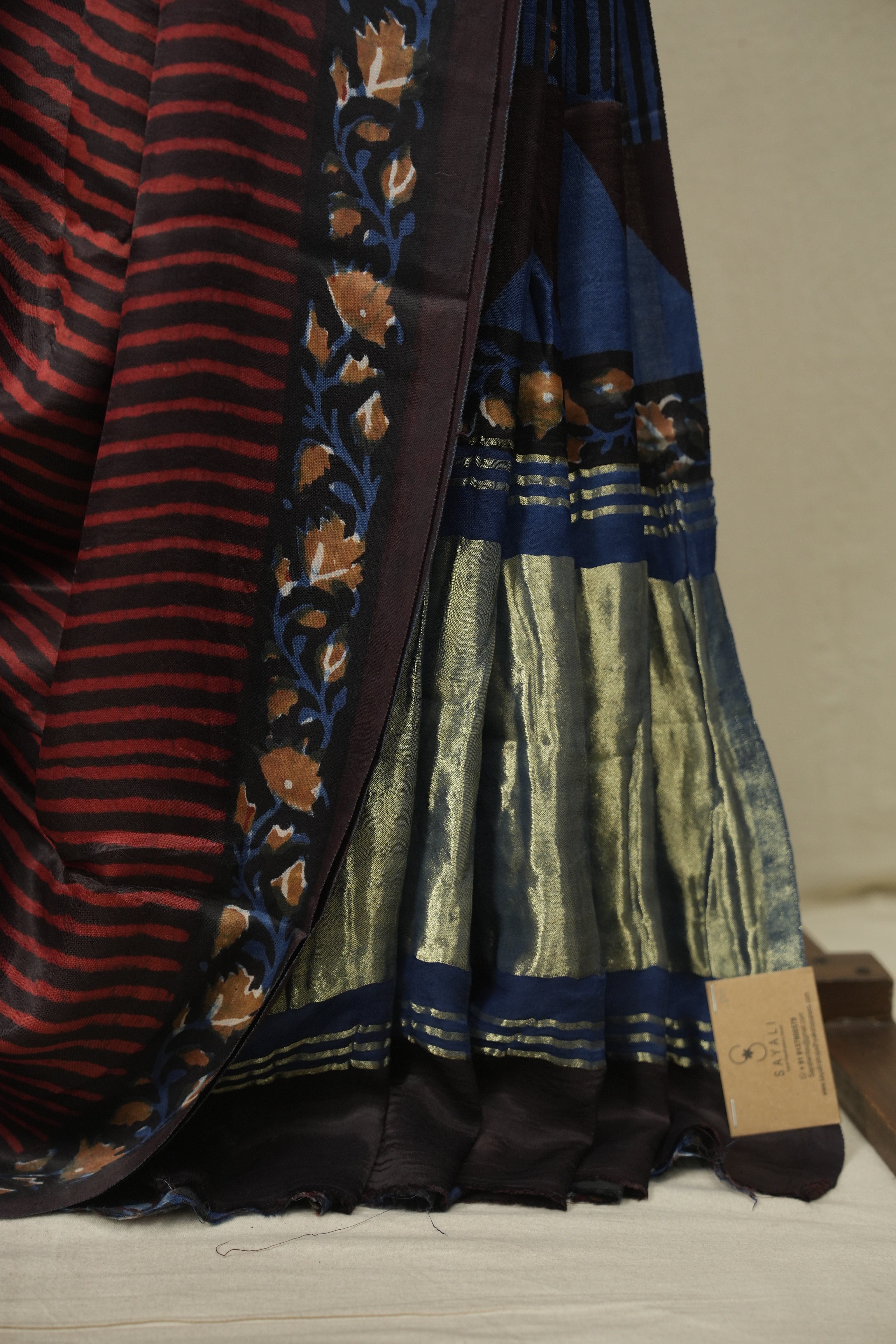 Brown- Red HBP Modal Silk Saree - SRBRMSS716