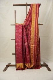 Maroon Red Rajkot Patola Silk Saree - SRMRRPSS495