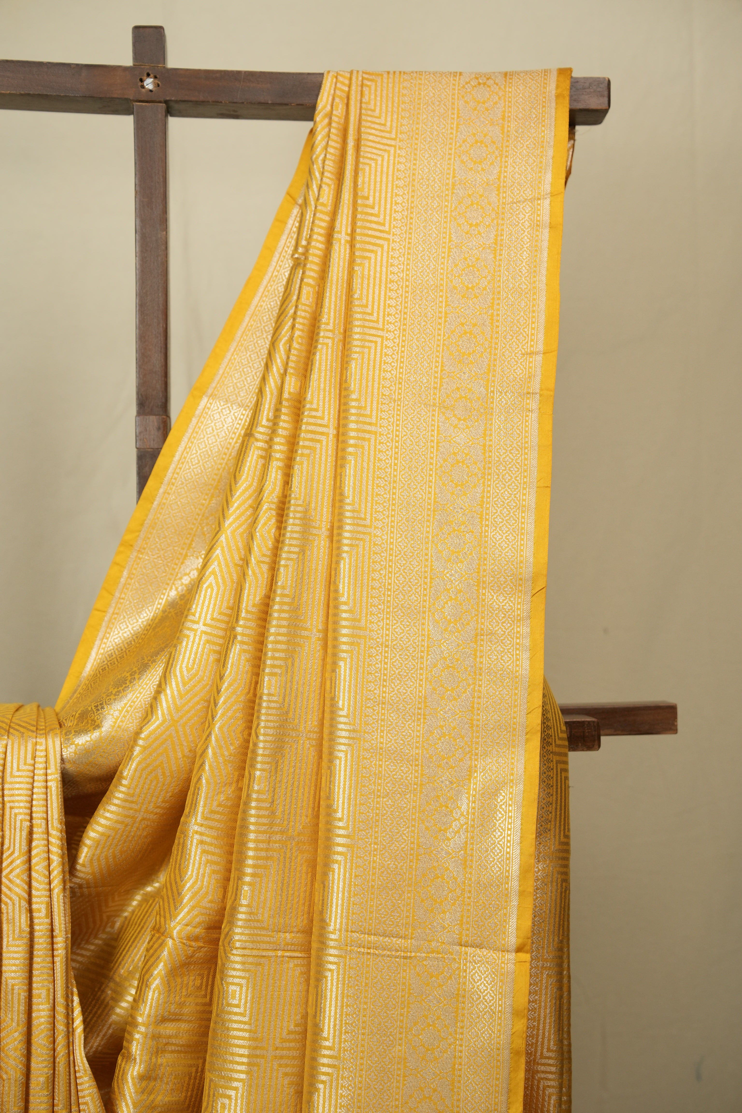 Yellow Banarasi Silk Saree - SRYBSS928
