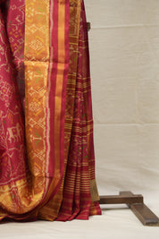 Maroon Red Rajkot Patola Silk Saree - SRMRRPSS495
