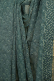 Green Kota Doria Saree - SRGKDS292
