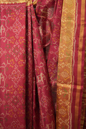 Maroon Red Rajkot Patola Silk Saree - SRMRRPSS495