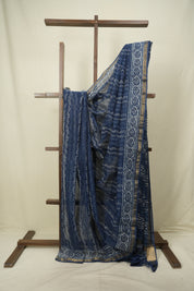 Indigo Kota Doria Saree - SRIKDS293
