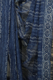 Indigo Kota Doria Saree - SRIKDS293