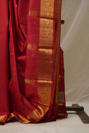 Red Kanjivaram Silk Saree - SRRKSS1018