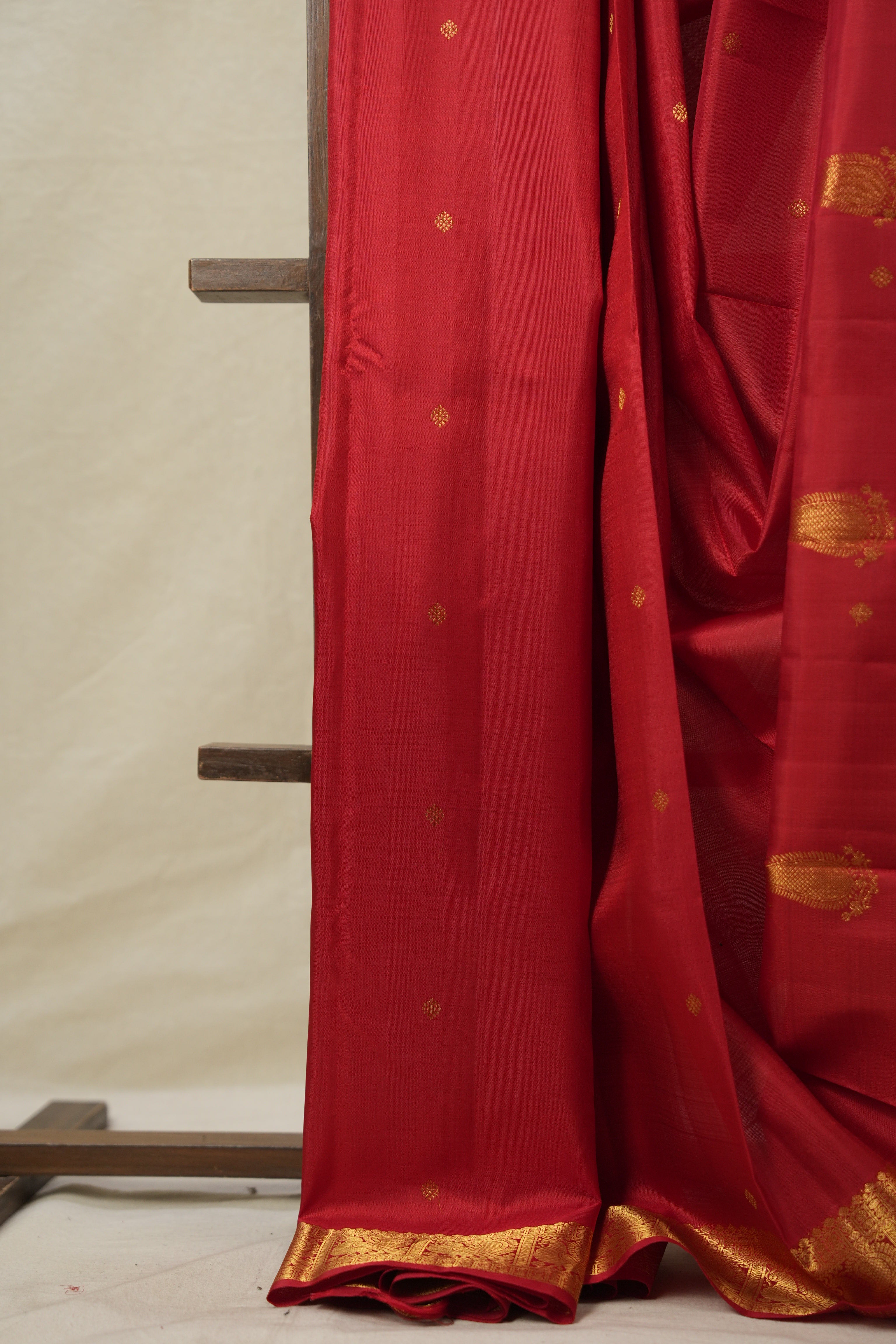 Red Kanjivaram Silk Saree - SRRKSS1018