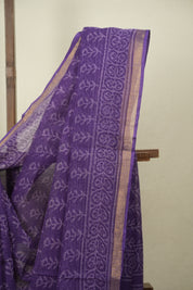 Purple Kota Doria Saree - SRPKDS294
