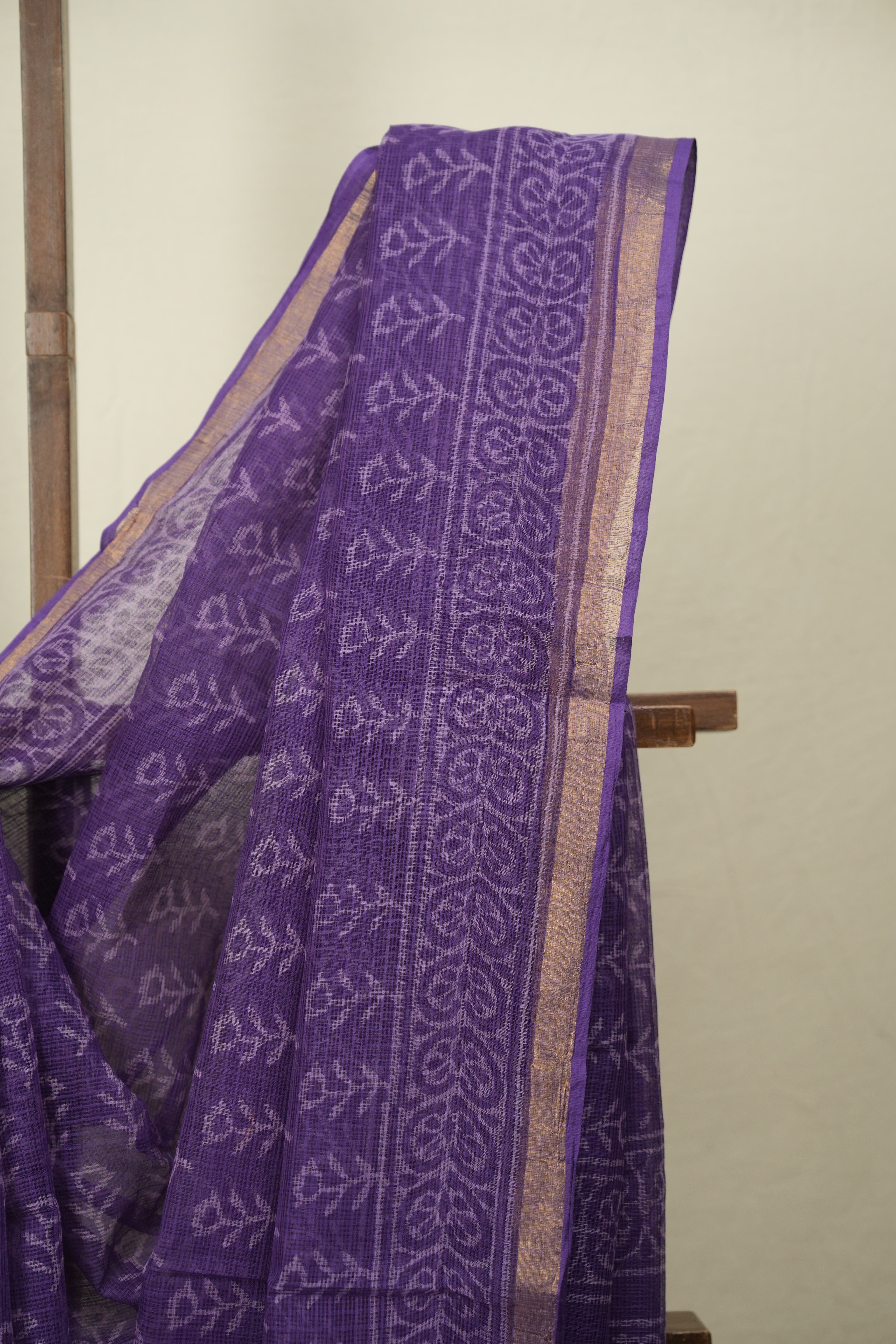 Purple Kota Doria Saree - SRPKDS294