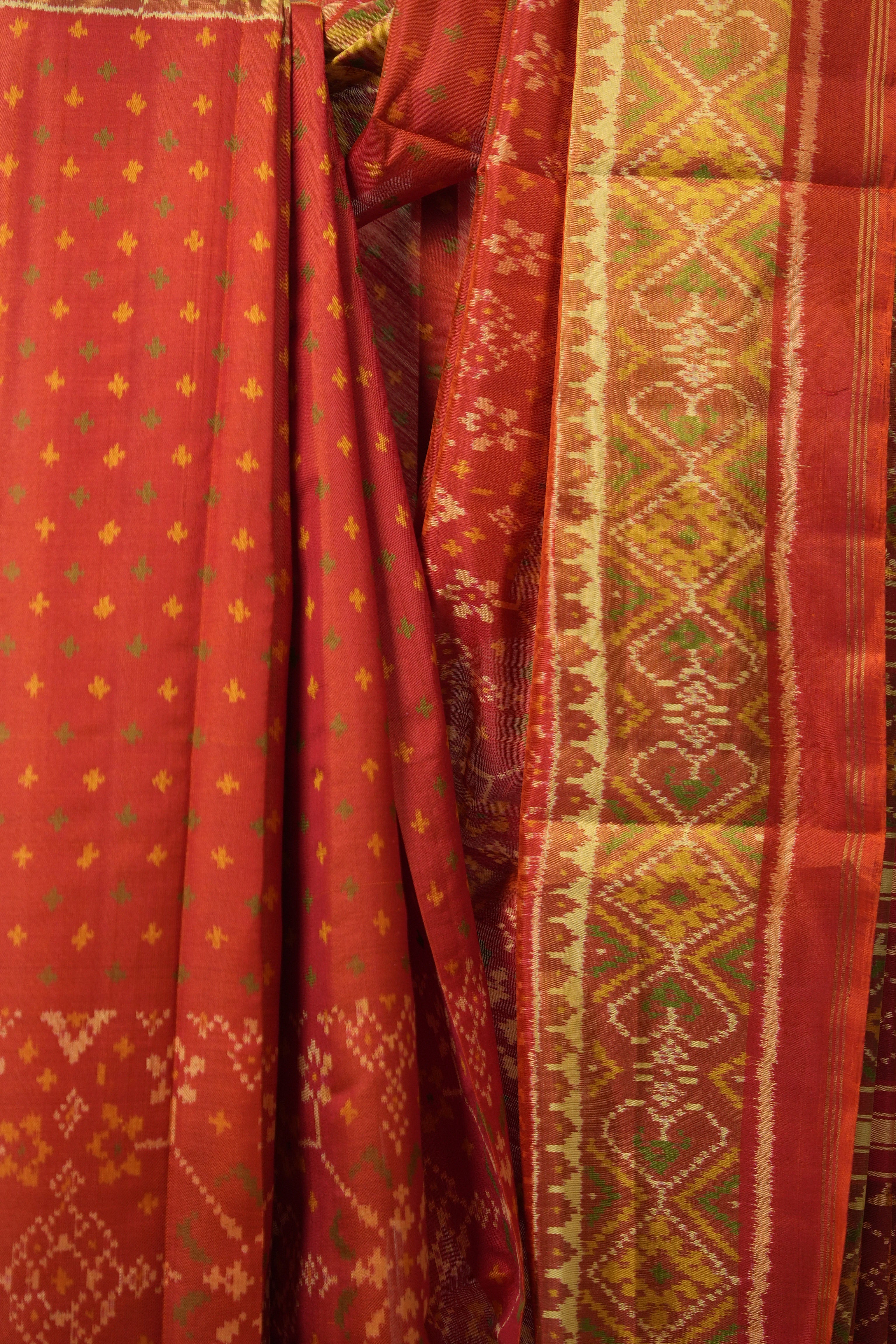 Red Rajkot Patola Silk Saree - SRRRPSS494