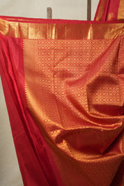 Red Kanjivaram Silk Saree - SRRKSS1018