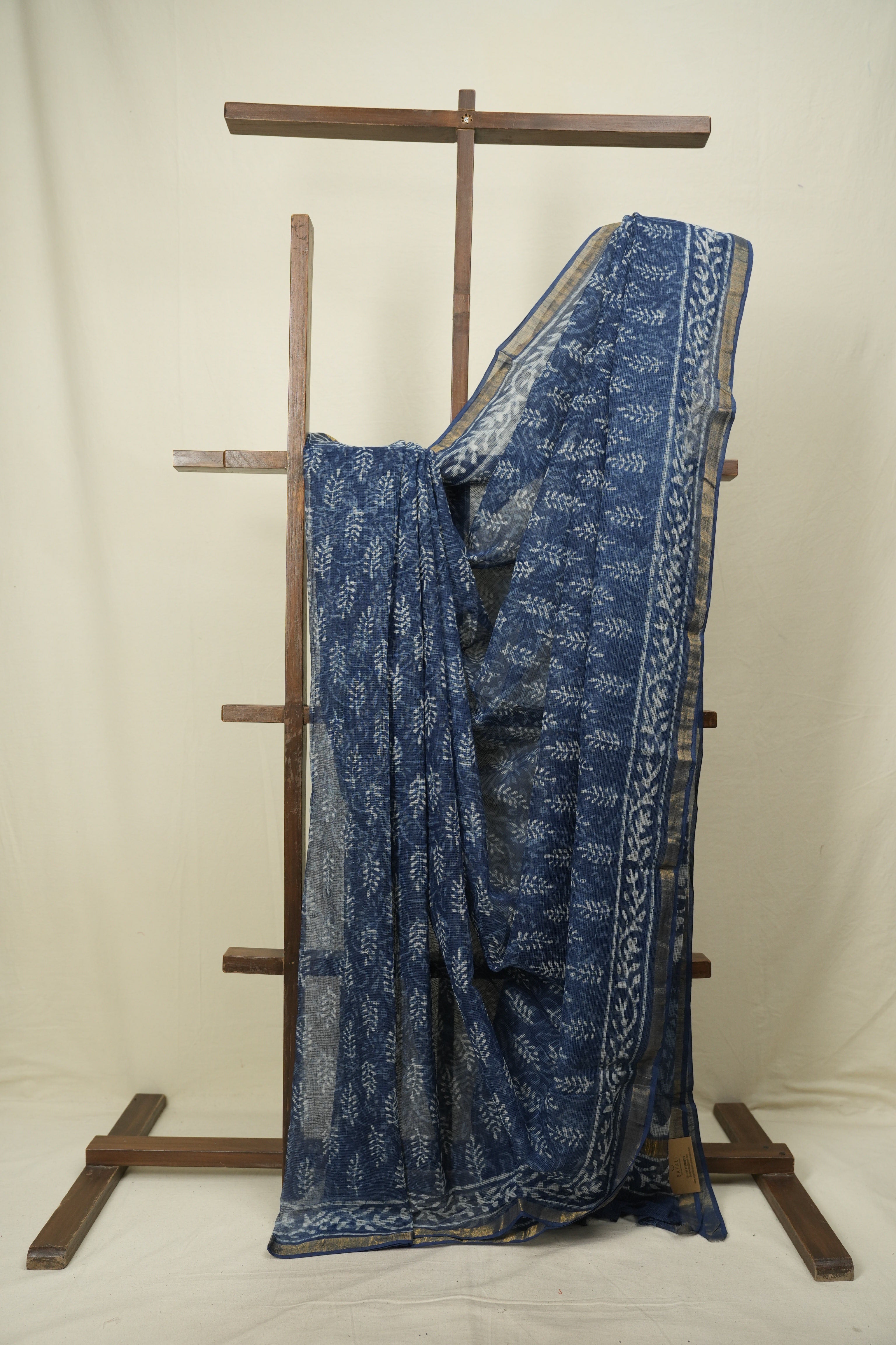 Indigo Kota Doria Saree - SRIKDS295