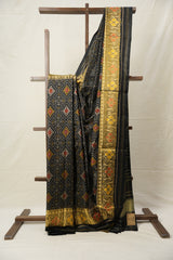 Black Rajkot Patola Silk Saree - SRBRPSS497