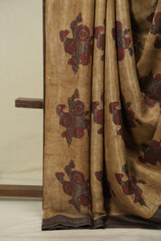 Sand Brown HBP Modal Silk Saree - SRSBMSS722