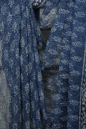 Indigo Kota Doria Saree - SRIKDS295