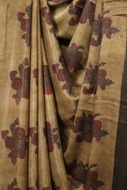 Sand Brown HBP Modal Silk Saree - SRSBMSS722