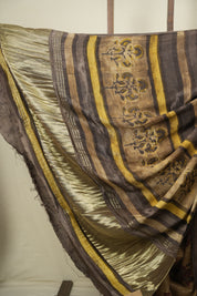Sand Brown HBP Modal Silk Saree - SRSBMSS722