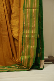 Mustard Narayan Peth Silk Saree - SRMNPSS01