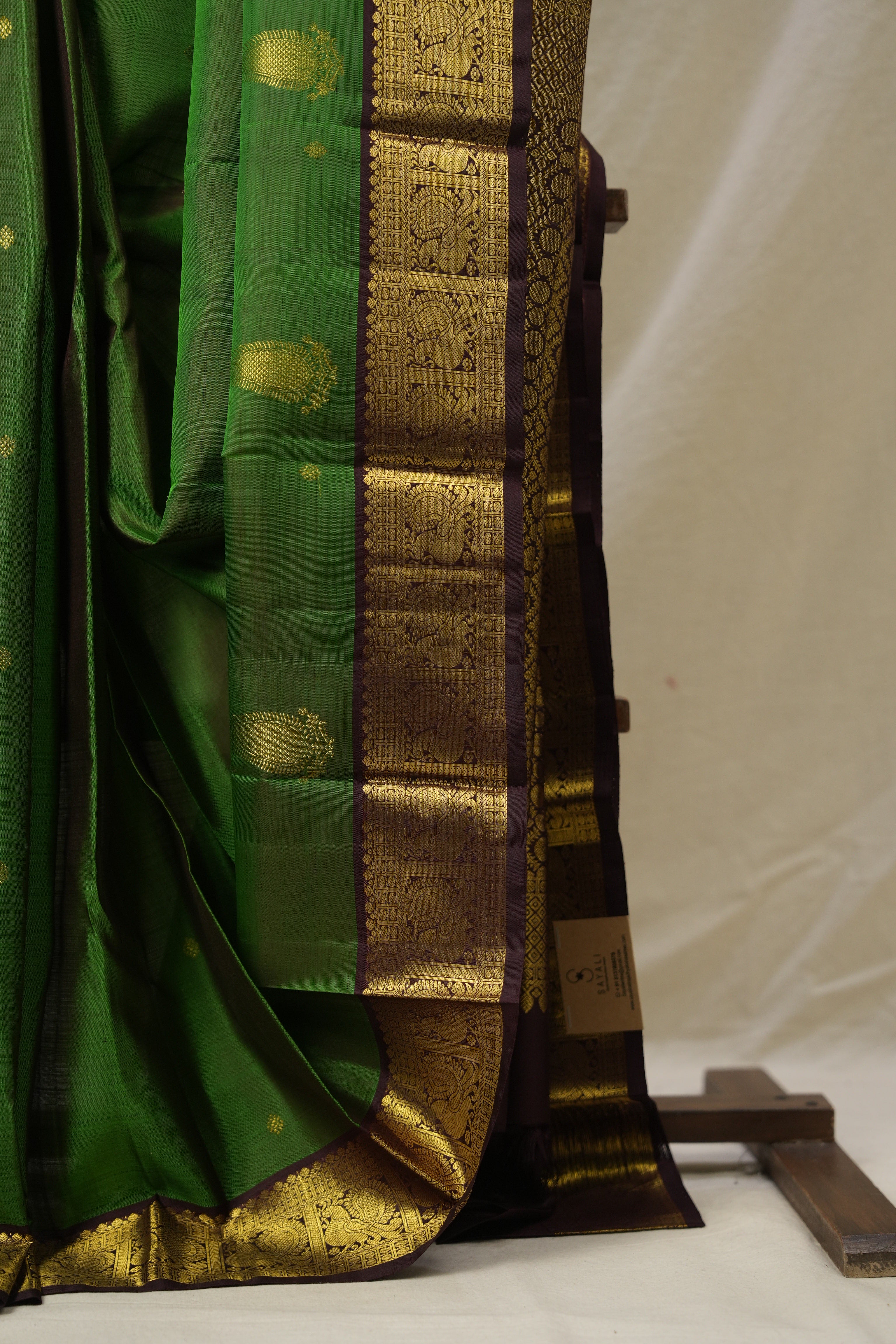 Forest Green Kanjivaram Silk Saree - SRFGKSS1022