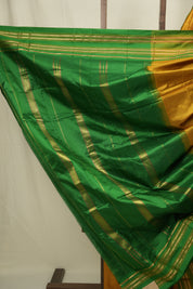 Mustard Narayan Peth Silk Saree - SRMNPSS01