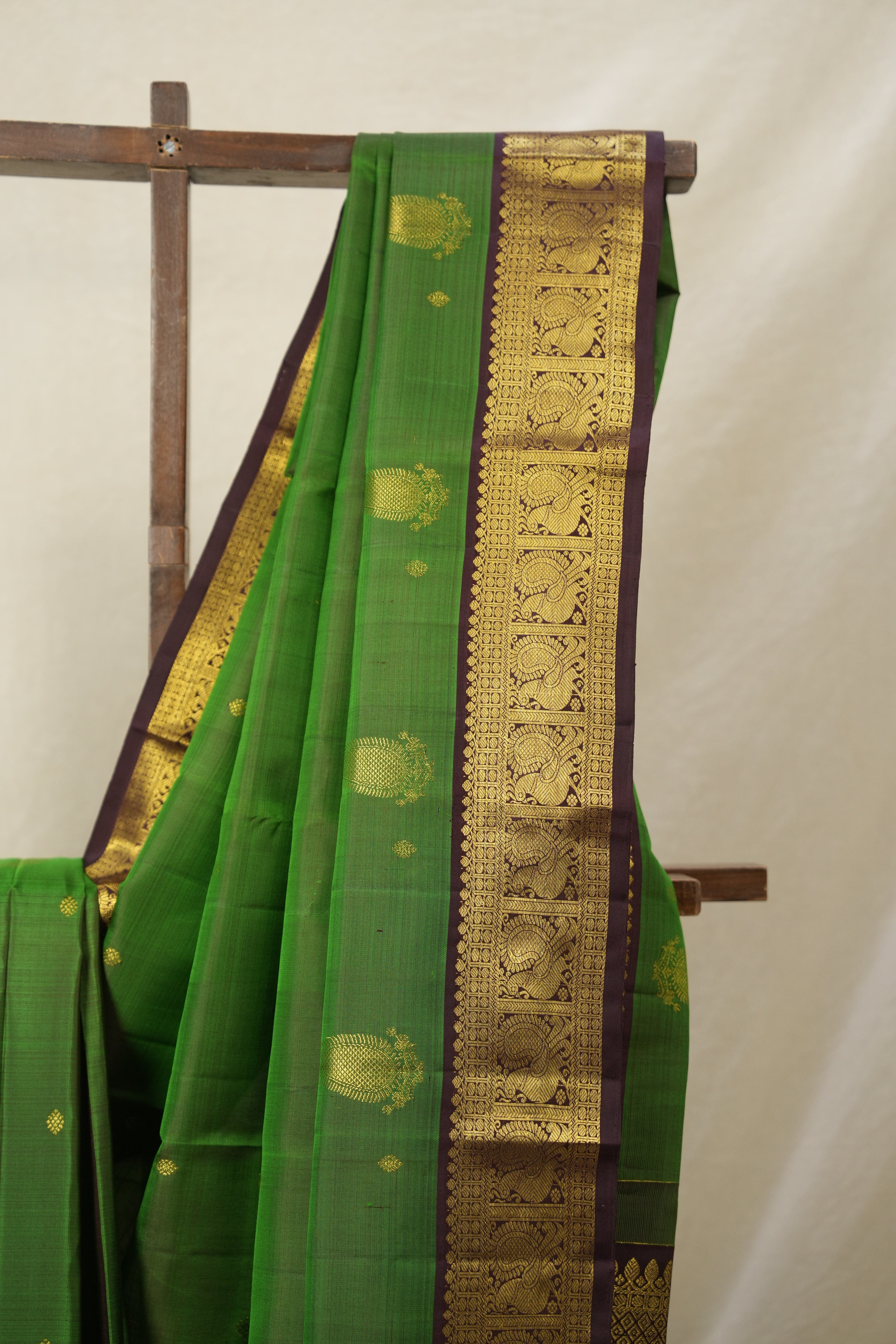 Forest Green Kanjivaram Silk Saree - SRFGKSS1022