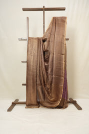 Coffee Brown Tissue Tussar Silk Saree - SRCBTTSS472