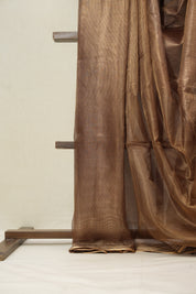 Coffee Brown Tissue Tussar Silk Saree - SRCBTTSS472