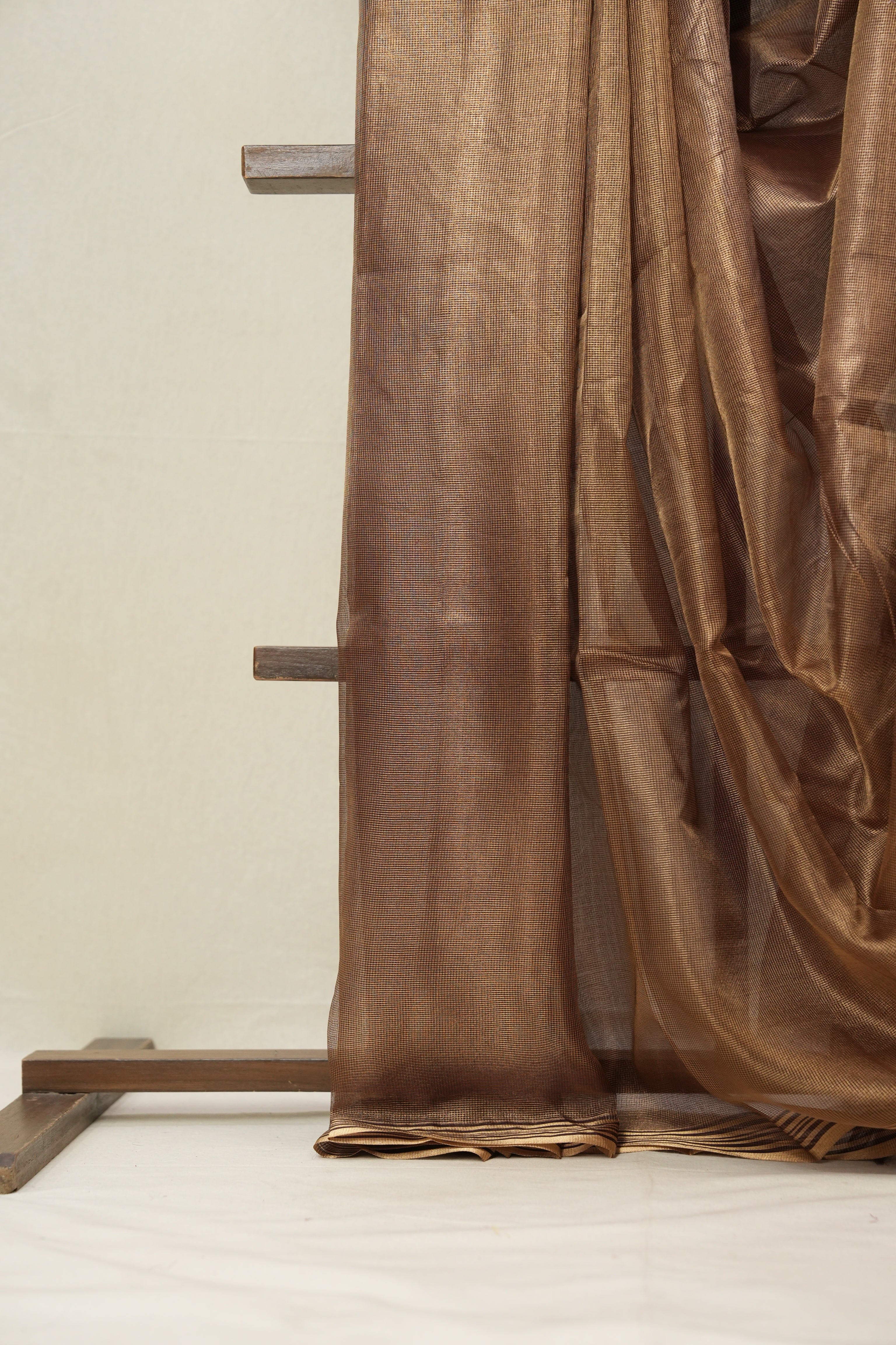 Coffee Brown Tissue Tussar Silk Saree - SRCBTTSS472