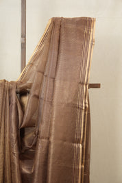 Coffee Brown Tissue Tussar Silk Saree - SRCBTTSS472