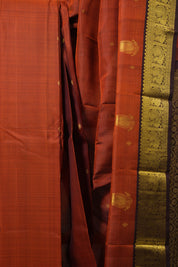 Brick Red Kanjivaram Silk Saree - SRBRKSS1021