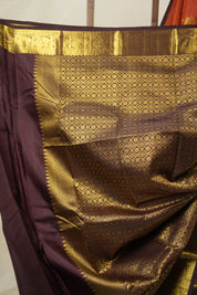 Brick Red Kanjivaram Silk Saree - SRBRKSS1021