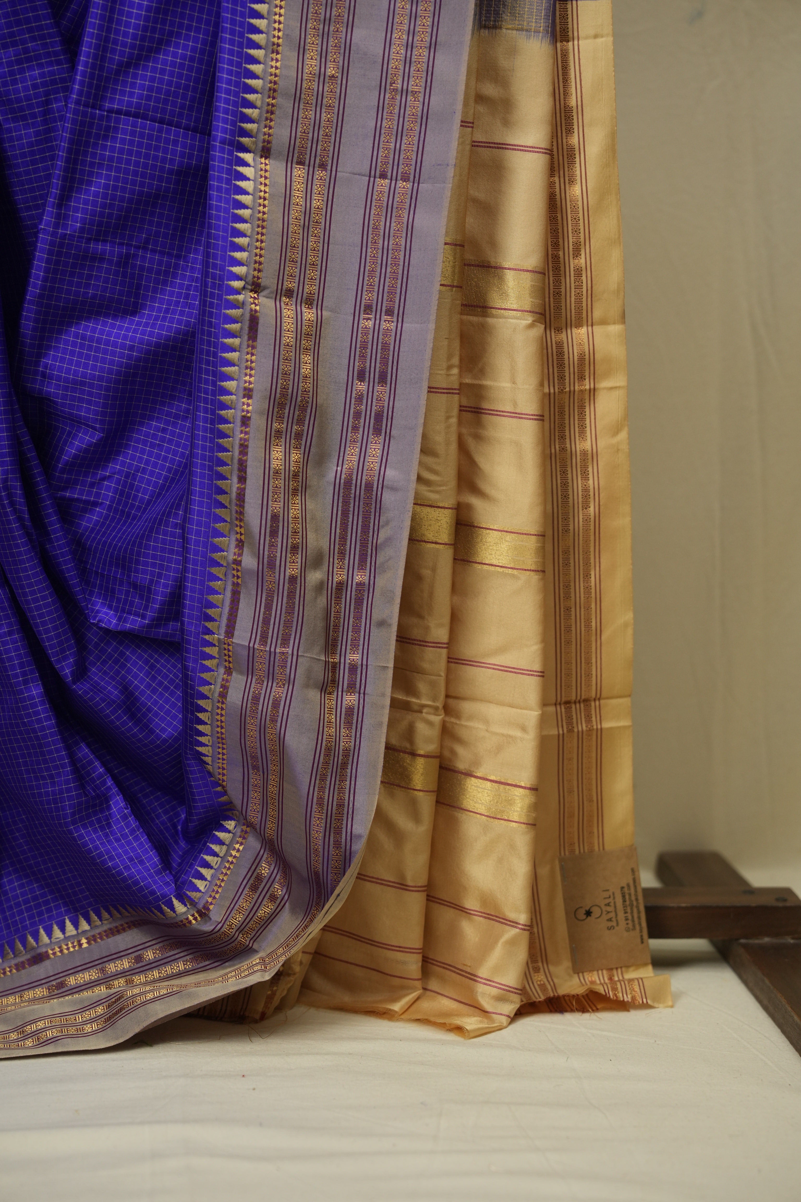 Royal Blue Narayan Peth Silk Saree - SRRBNPSS05