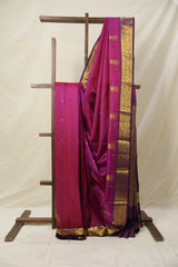 Two Tone Rani Pink Kanjivaram Silk Saree - SRTTRPKSS1019
