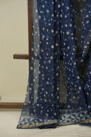 Indigo Kota Doria Saree - SRIKDS298
