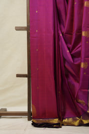 Two Tone Rani Pink Kanjivaram Silk Saree - SRTTRPKSS1019