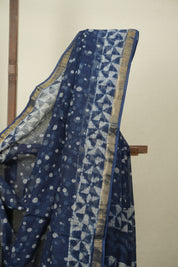 Indigo Kota Doria Saree - SRIKDS298