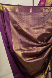 Two Tone Rani Pink Kanjivaram Silk Saree - SRTTRPKSS1019